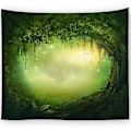 Miniatyrbillede 1 af 2: Fantasy Fairy Tale Mystisk Cave Print Vægophængning Tapestry Home Decor C 200x150cm