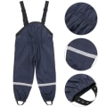 Pikkukuva 1 / 4: Unisex lasten Rain Dungarees -tuulen- ja vedenpitävät mutahousut