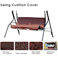 Miniatyrbild 4 av 5: Patio Swing Chair Seat Cover Patio Dustproof Replacement Cover Brown