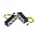Miniatyrbild 2 av 5: 2Pcs 3 LED White DRL Amber Turn Signal Car Daytime Running Light Front Fog Lamp