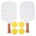 Kolfiber Pickleball Paddlar Set med 2 med 4 Bollar för Utomhus Strandsporter
