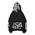 Miniatyrbild 1 av 2: Den nya Luvtröja för herr Camo Loose Zipper Jacka Sweatershirt För Herr Pojke Speckled Pocket Speckled Pocket M