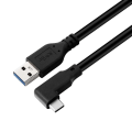 Pikkukuva 1 / 5: VR-datakaapeli kyynärpää Type-c datakaapeli Usb3.1 Gen 2 kaksoisurosvideoprojektiokaapeli 20 Vr mobiilipelikaapeli PQ099Black 3M