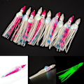 Pikkukuva 4 / 5: 10 kpl Bionic Simulation Octopus Fake Crankbait -kalastusuistimet 5cm 6cm 10cm Keinotekoinen huojuva pehmeä syöttikalastusvälineet 8cm Luminous white