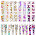 Miniatyrbillede 3 af 5: 3d Glitter Nail Art Ab/farverig Hotfix Rhinestones Flatback Crystal Diamond Gems Multi Size12 Gird Style 14