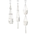 Miniatyrbild 2 av 5: Macrame växthängare med krokar, hängande set inomhus utomhus 3 pack