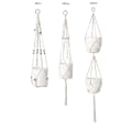 Pikkukuva 2 / 5: Makrame-kasvinripustimet koukuilla, sisäkäyttöön tarkoitetut ripustettavat set 3 pack