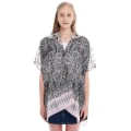 Miniatyrbillede 1 af 3: Kvinder Boho Chiffion tørklæde tørklæder Soft Wrap Sjal Stole Kortærmet Bluse Top Pink