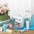 Pikkukuva 4 / 4: Mini thermal tasku kannettava tulostin Langaton Pos Thermal Kuva Kuva Tulostin Muistio Tarra Kuitti Paperi Thermal 6
