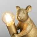 Miniatyrbillede 2 af 5: Moderne metallisk guldmalet rotte designer bordlampe