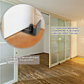 Miniatyrbild 2 av 4: Skjutdörr Golvguide, Dörr Golvguide, Ladugårdsdörr Golvskena, Macaron Carbon Steel Justerbar Väggmonterad Skjutgolvsstöd Golvguide
