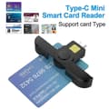 Miniatyrbillede 5 af 5: Type-c USB Smart Card Reader Hukommelse Id-bank Elektronisk Klonstikadapter Foldbar Common Access-stikadapter