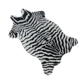 Miniatyrbillede 4 af 5: Zebra/ko ged trykt tæppe Velvet imiteret læder tæpper
