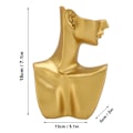 Miniatyrbillede 2 af 5: Elegant Smykkeudstillingsbuste i Resin til Halskæder og Øreringe i Guld - Perfekt til Smykkebutikker