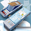 Miniatyrbild 1 av 2: Pop-up multifunktionellt case Söt tecknad case Organizer Brevpapper med rullblad, planerare, skolmaterial