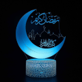 Miniatyrbild 4 av 5: Ramadan Mubarak dekorativa ljus Eid dekorationer Akryl Moon Lights Bordsskiva