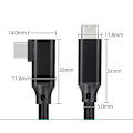 Pikkukuva 5 / 5: VR-datakaapeli kyynärpää Type-c datakaapeli Usb3.1 Gen 2 kaksoisurosvideoprojektiokaapeli 20 Vr mobiilipelikaapeli Black 1M