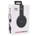 Miniatyrbillede 5 af 5: P47 Foldbar Trådløse Bluetooth-hovedtelefoner med 3,5 mm lydjack, understøtter Mp3 / Fm / Opkald (sort)