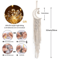 Miniatyrbilde 4 av 5: Makrame Vevd Vegghengende Moon Dream Catcher- Boho Chic Bohemian Home Decor Vegg Art Decor Vakker leilighet Sovesal Dørdekorasjon (måne)
