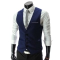 Miniatyrbild 1 av 2: Kostym Gilet Slim Formell väst Kläder Business Väst Arbetskläder 2XL