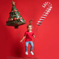 Miniatyrbilde 4 av 5: 12 stk oppblåsbar sukkerrør form folieballonger Oppblåsbar godteriballong julegodteristokk til jul Fancy dekorasjon