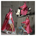 Miniatyrbilde 1 av 3: 1stk Eva Regnfrakk Dame/herre Glidelås Hette Poncho XL