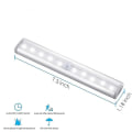 Miniatyrbilde 3 av 4: 3 pakker-10 led bevegelsessensor skaplys, magnetisk bevegelsesaktivert lys, belysning under benkeskap, trådløs usb oppladbart kjøkkenskap N
