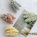 Miniatyrbilde 4 av 5: 12 stk hveteøre kunstige blomster minibær brudebukett blomster til hjemmeinnredning bryllup Deep Purple