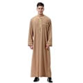 Miniatyrbillede 1 af 3: Mænd Muslim Saudi Robe Kaftan Dubai Tunika Lang Top Bluse Thobe Camel S