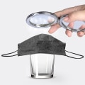 Miniatyrbillede 4 af 5: 100 stykker sorte engangsmasker, sorte masker, åndbare engangsmasker i 3 lag, sorte masker