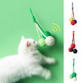 Miniatyrbillede 2 af 5: Cat Scratch Toy Inbyggd skramlande sten Reptålig husdjur Katt Hängande Sisal Scratch Ball Leksak Husdjurstillbehör Stad Red
