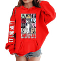Miniatyrbild 5 av 5: Luvtröjor för flickor 1989 Casual Taylor-tröja Barn Pojkar Swifts Pullover Konsertdräkt med huva för 4-14 år 02 red 8 to 9 Years