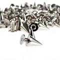 Miniatyrbild 1 av 3: 100 st 7*9 mm metallkon spikar Screwback dubbar Diy Läder Craft Punk Style Nitar (silver)