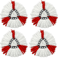 Miniatyrbild 1 av 4: 4-pack vridbar mopp ersättningshuvud mopphuvud refill mopphuvud mopp för golvrengöring Mikrofibermopphuvuddelar red