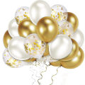 Miniatyrbild 3 av 5: Festballonger Premium Latex ljusa ballonger Gold