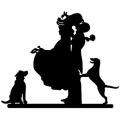 Miniatyrbilde 2 av 2: Cake Toppers Brudepar Med Hund Som Kakepynt Bryllupskake Topper