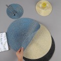 Miniatyrbilde 5 av 5: 2stk Rundvev dekkematte Mote Pp Spisebordmatte Disc Pads Dark gray 38CM