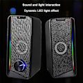 Miniatyrbild 3 av 5: Desktop Bluetooth ljud Multi-ljuseffekt Cool datorhögtalare 4-enhet Dual Speaker Membran Spea