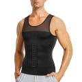 Pikkukuva 1 / 4: Miesten vyötäröleikkurin vyötäyte Trainer Hot Swear Shirt korsetti laihduttava vartalon muotoilija Black XXL