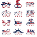Miniatyrbillede 1 af 2: 12 stk Patriotic Themed Solbriller Independence Day Papirbriller (12 PC)