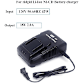 Miniatyrbillede 2 af 5: 18v batterioplader R86092 erstatning for 18v ​​batterier R840087, R840083, R840085, R840086 og mere black