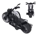 Miniatyrbillede 8 af 8: 1:12 Skala Retro Pull Back Motorcykel Legetøjsmodel Sort Plastik Dekoration til Børn
