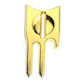Miniatyrbillede 2 af 4: Metal Golf Green Fork Værktøj Putting Ball Mark Reparation Stramt beslag One size Gold