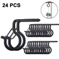 Pikkukuva 1 / 5: 24 kpl Kierrekoukut Outdoor String Lights Turvaruuvikoukku Black B