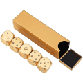 Miniatyrbild 1 av 3: 5 st aluminiumlegering tärningsbord speltärning set med förvaringslåda (silver rektangulär låda) gold