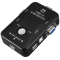 Miniatyrbillede 4 af 5: Usb 2.0 Kvm Switch 2 Port Usb Switcher 1920*1440 Vga Svga Switch Splitter Box Til Computer Deling Black