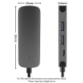 Pikkukuva 4 / 5: USB Type C -keskitin 4 in 1 -sovitin 4-porttinen nopea lukulaite USB C - USB 3.0 Hdmi-muunnin