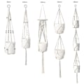 Miniatyrbild 2 av 5: Macrame växthängare med krokar, hängande set inomhus utomhus 5 pack