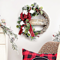 Miniatyrbillede 2 af 3: Jul kunstig krans Xmas dør hængende Gorgeous guirlander kugler Decor