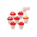 Miniatyrbillede 1 af 5: The New Boiler Eggs, 7 Boilers Silicone Egg Poacher, Easy Eggs Cooker Egg Cup BPA Free Food Grade Silica Gel, Cook Eggs Without T